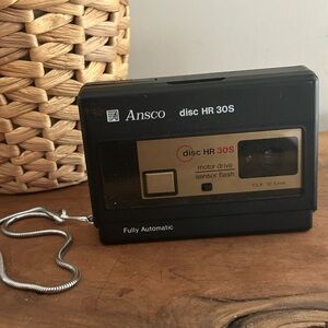 Ansco Disc HR 30 Motor Drive Disc Film Camera, Black Portable